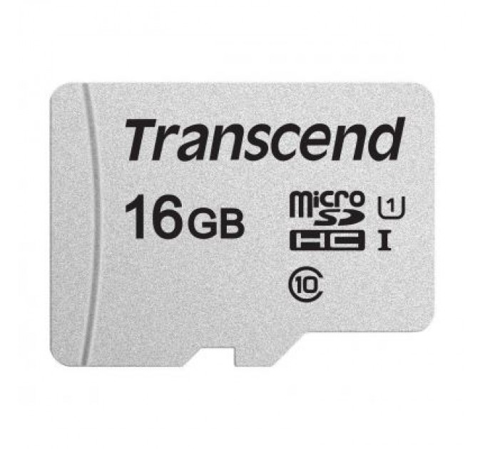 Transcend Карта пам'яті Transcend 16GB microSDHC class 10 UHS-I U1 (TS16GUSD300S)