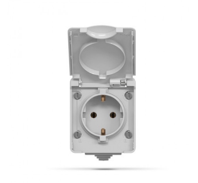 Videx Розетка Videx BINERA IP65 зовнішня 1ая із заземленням сірка (BINERA IP65 наружная 1ая с заземлением сера)