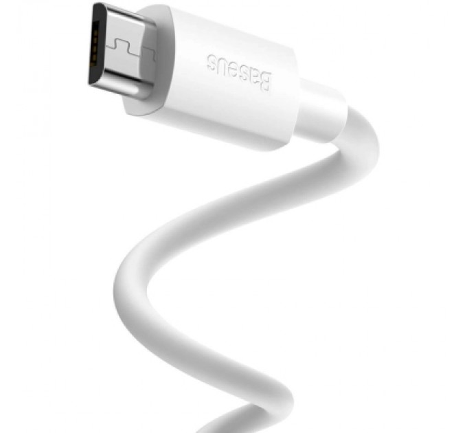 Baseus Дата кабель USB 2.0 AM to Micro 5P Simple WisdomKit (2PCS) 1.5m 2.1A white Baseus (TZCAMZJ-02)