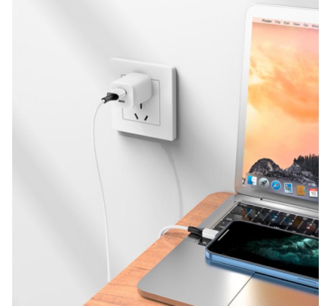 BOROFONE Дата кабель USB 2.0 AM to Lightning 1.0m 2.4A silicone BX79 white BOROFONE (6974443384758)