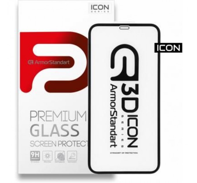 Armorstandart Скло захисне Armorstandart Icon 3D Apple iPhone 11/XR Black (ARM55979-GI3D-BK)