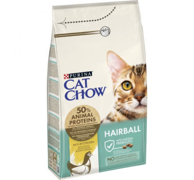 Purina Cat Chow Сухий корм для кішок Purina Cat Chow Hairball з куркою 1.5 кг (5997204514486)