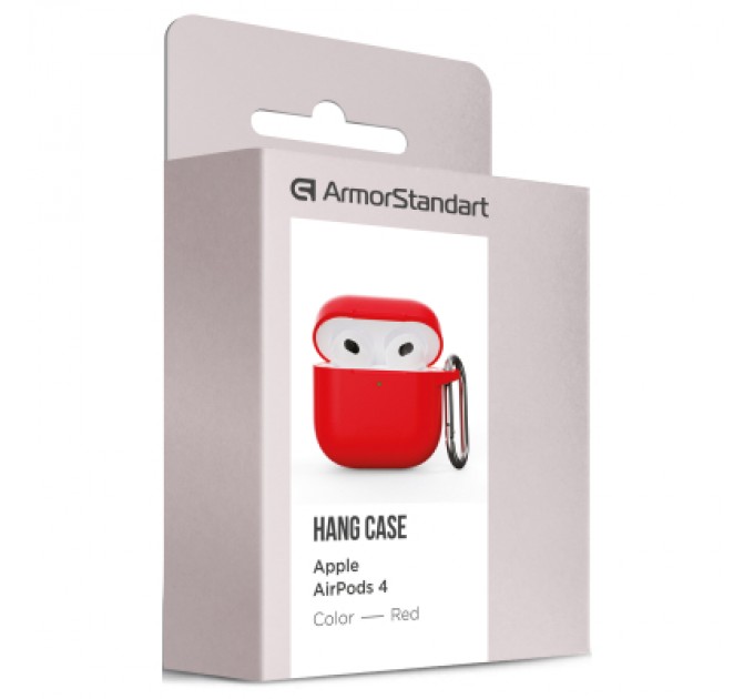 Armorstandart Чохол для навушників Armorstandart Hang Case для Apple AirPods 4 Red (ARM81293)