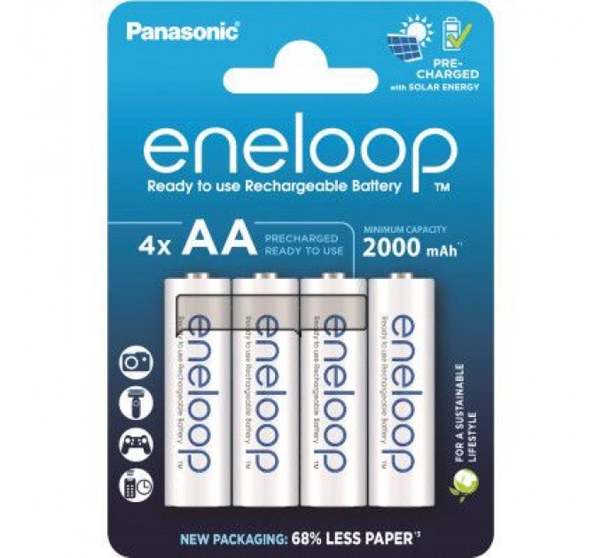 Panasonic Акумулятор Panasonic AA Eneloop 2000mAh NI-MH * 4 (BK-3MCDE/4CP)