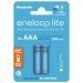 Panasonic Акумулятор Panasonic AAA Eneloop 550mAh Lite NI-MH * 2 (BK-4LCCE/2CP)