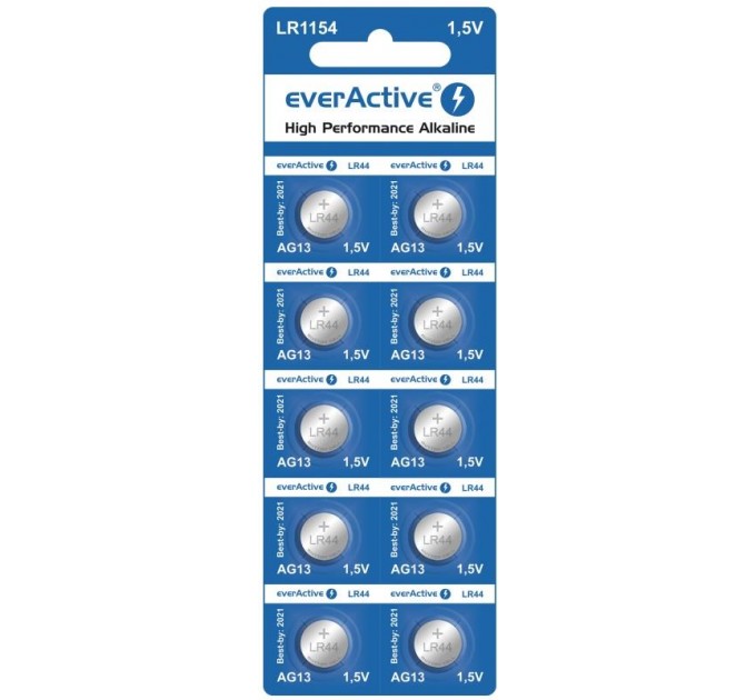 everActive Батарейка everActive LR44 BL 10шт