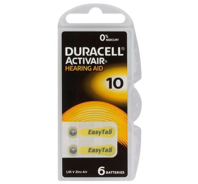 Duracell Батарейка Duracell Activair 10 BL 6 шт (для слуховых аппаратов)