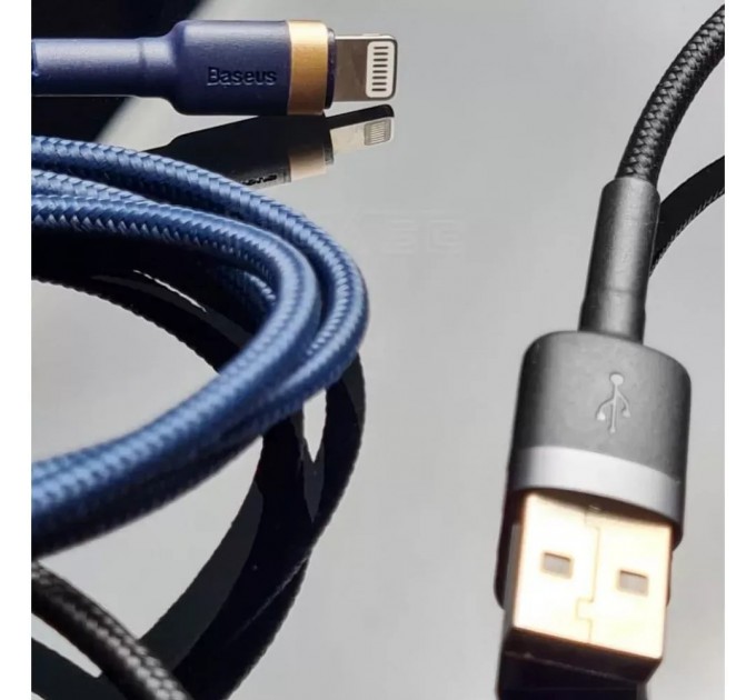 Baseus Кабель Baseus Cafule USB-Lightning, 2.4A, 1м Black (6953156274976)