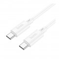 HOCO Кабель Hoco X88 Gratified 60W USB Type-C - USB Type-C, 1 м, White (6931474783370)