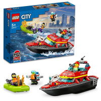 Конструктор LEGO City Човен пожежної бригади 144 деталі (60373)