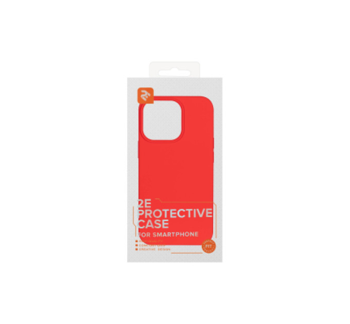 2E Чохол до мобільного телефона 2E Apple iPhone 14 Pro , Liquid Silicone, Red (2E-IPH-14PR-OCLS-RD)