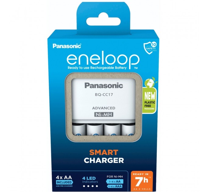 Panasonic Зарядний пристрій Panasonic Advanced Charger + Eneloop AA/HR06 Ni-Mh 2000 мАh 4 шт.