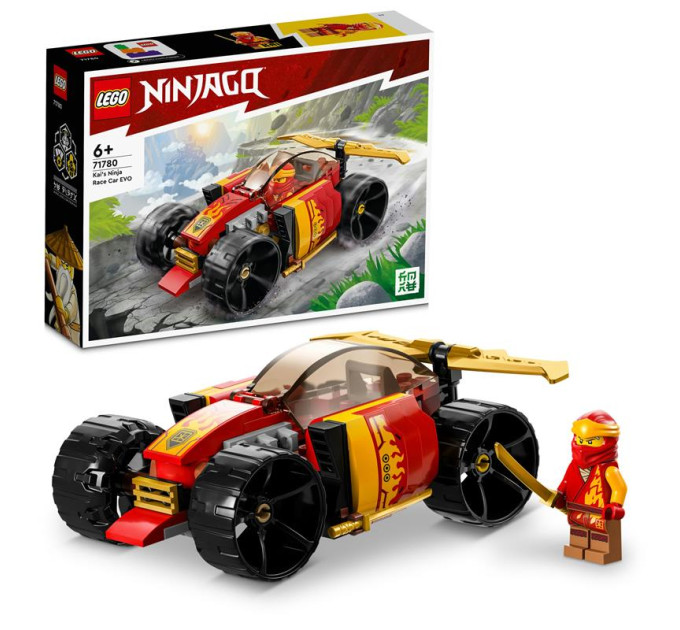 LEGO Конструктор LEGO Ninjago Гоночний автомобіль ніндзя Кая EVO 94 деталі (71780)