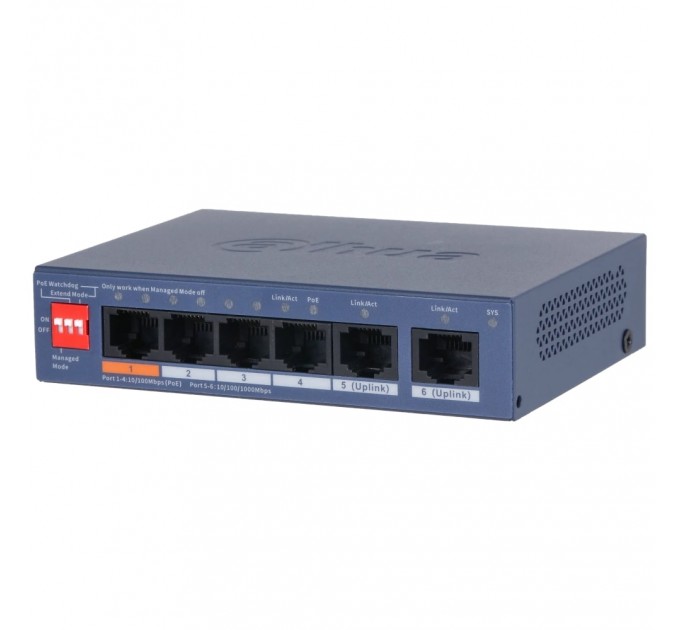 DAHUA Technology Комутатор Dahua DH-CS4006-4ET2GT-60 PoE