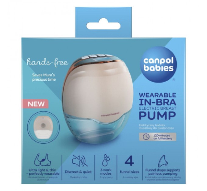 Canpol babies Молоковідсмоктувач Canpol babies Бездротовий електричний Hands-Free (Вільні руки) (20/100)