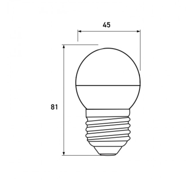 Eurolamp Лампочка Eurolamp LED ECO серия "P" G45 7W 700Lm E27 4000K (LED-G45-07274(P))