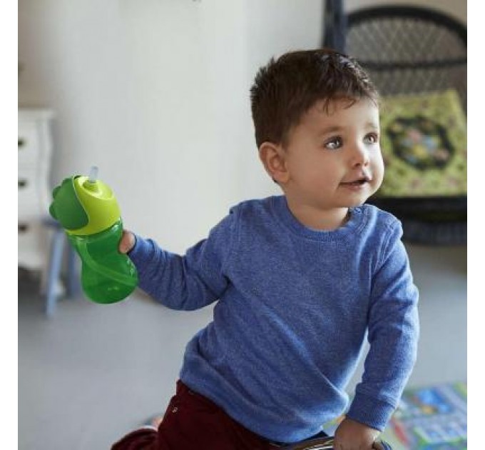 Philips AVENT Поїльник-непроливайка Philips AVENT з трубочкою 300 мл 12 міс+, зелений (SCF798/01)