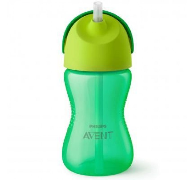 Philips AVENT Поїльник-непроливайка Philips AVENT з трубочкою 300 мл 12 міс+, зелений (SCF798/01)