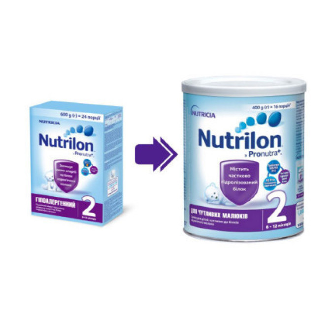 Nutrilon Дитяча суміш Nutrilon 2 Нутрілон для чутливих малюків 400 г (8718117612796)