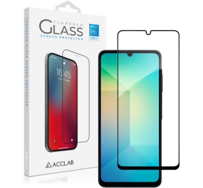 ACCLAB Скло захисне ACCLAB Full Glue Samsung A06 Black (1283126598814)