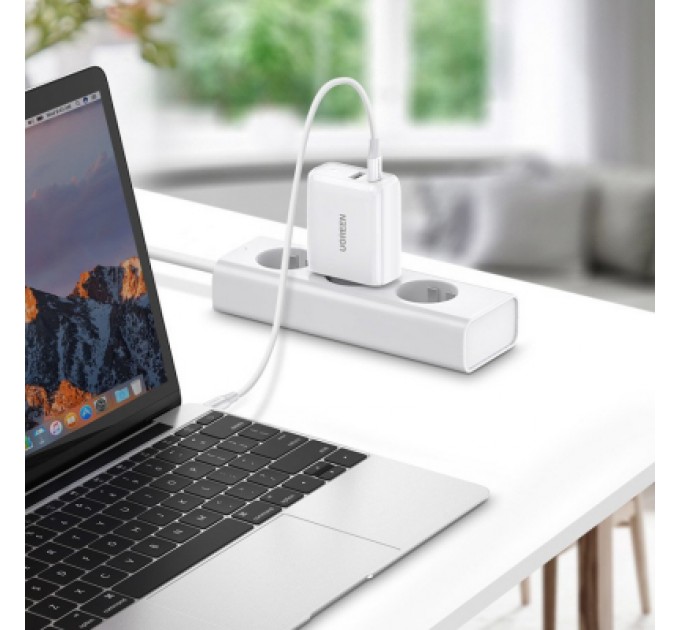 Ugreen Зарядний пристрій Ugreen CD170 36W USB + Type-C Charger (White) (60468)