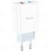 HOCO Зарядний пристрій HOCO C97A 1xUSB-C PD20W + 1xUSB QC3.0 White (6931474766076)