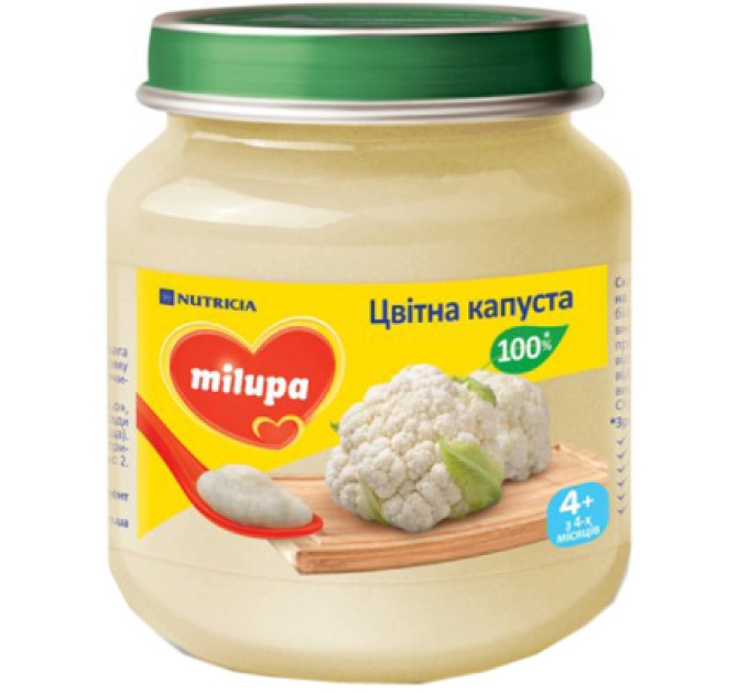 Milupa Дитяче пюре Milupa Цвітна капуста з 4 місяців 125 г (5900852030246)