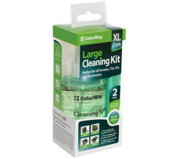 ColorWay Універсальний чистячий набір ColorWay Cleaning Kit XL for Screens, TVs, PCs (CW-5200)