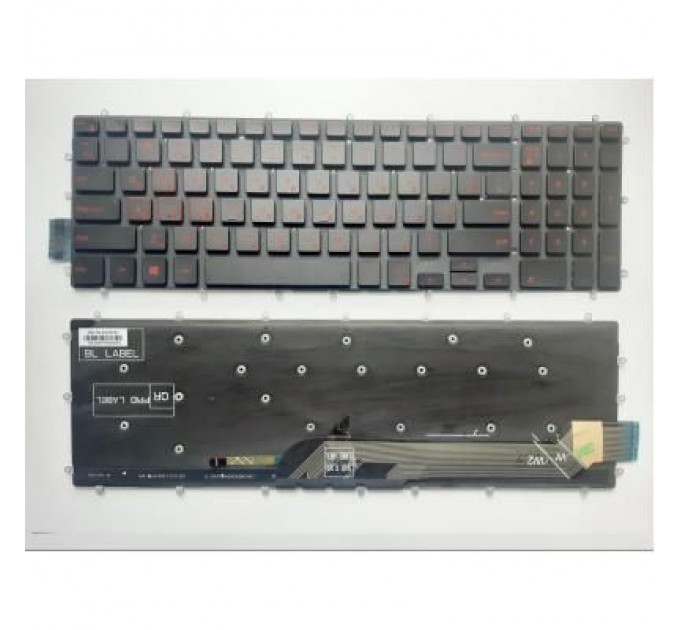 Dell Клавіатура ноутбука Dell Inspiron Gaming 15-7566/7577 черн.без рамки/с подсв. US (A43465)