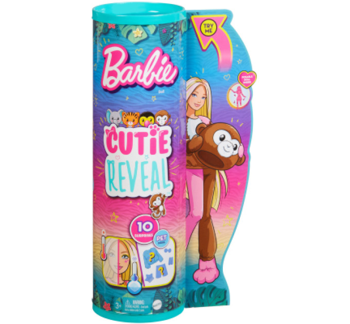 Barbie Лялька Barbie Cutie Reveal Друзі з джунглів Мавпеня (HKR01)