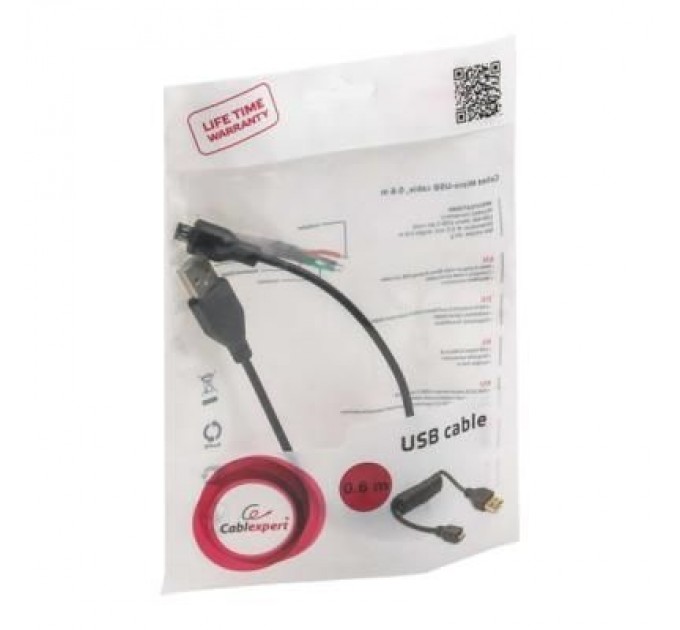 Cablexpert Дата кабель USB 2.0 Micro 5P to AM 0.6m Cablexpert (CC-mUSB2C-AMBM-0.6M)