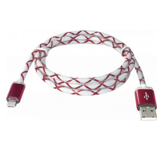 Defender Дата кабель USB08-03LT USB - Micro USB, RedLED backlight, 1m Defender (87556)