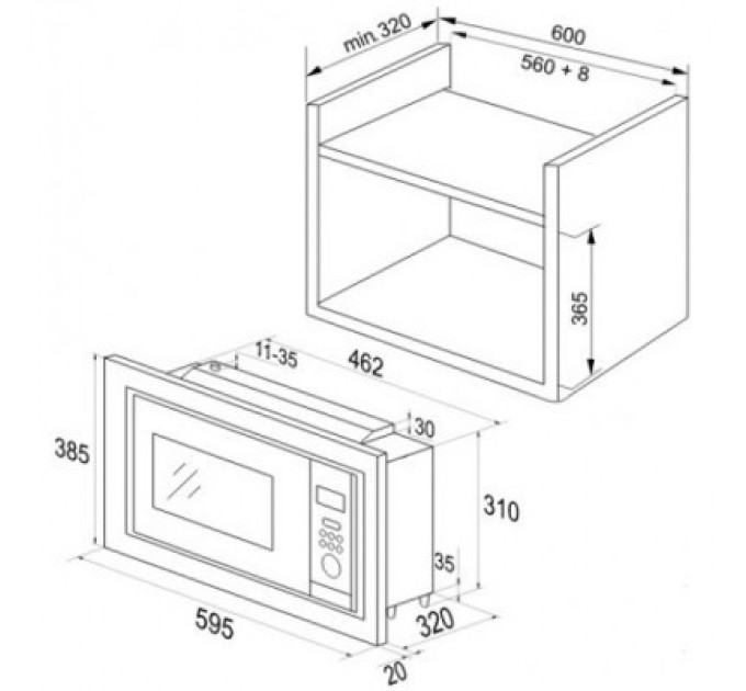 Hansa Мікрохвильова піч Hansa AMM20BESH
