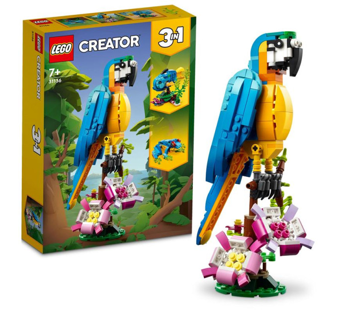 LEGO Конструктор LEGO Creator Екзотичний папуга 253 деталі (31136)
