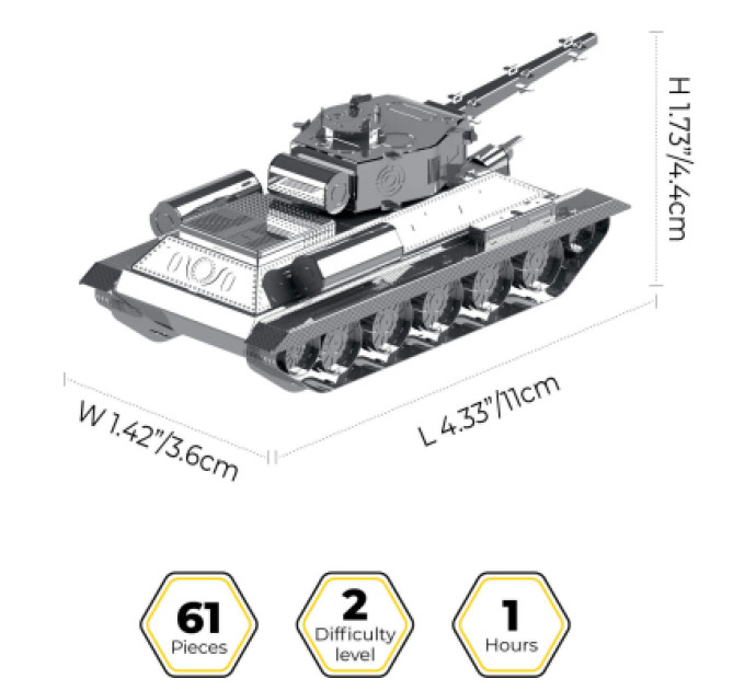 Metal Time Конструктор Metal Time колекційна модель T-34/85 (MT071)