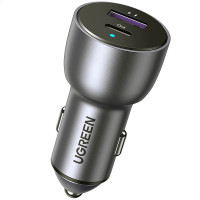 Зарядний пристрій Ugreen QC 3.0+QC 3.0 Dual USB-A 36W Fast Car Charger Space Grey (CD213) (60980)