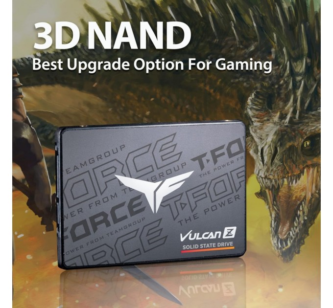 Team Накопичувач SSD  256GB Team Vulcan Z 2.5" SATAIII 3D TLC (T253TZ256G0C101)